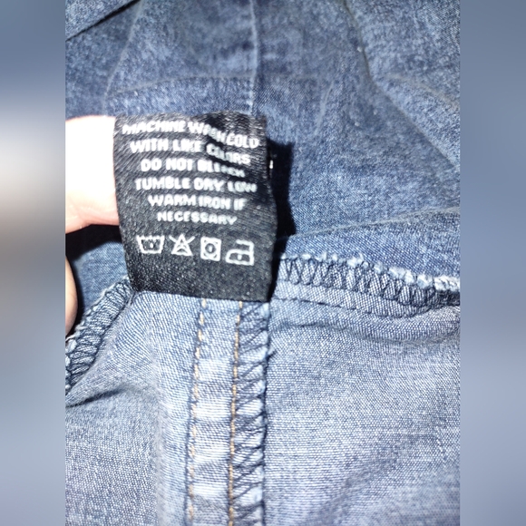 RedFox Ladies Denim Jean Sleeveless Hoodie - Picture 12 of 16